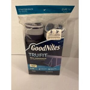 New GOODNITES TRU-FIT Boys Underwear Nighttime Protection Starter Pack S/M